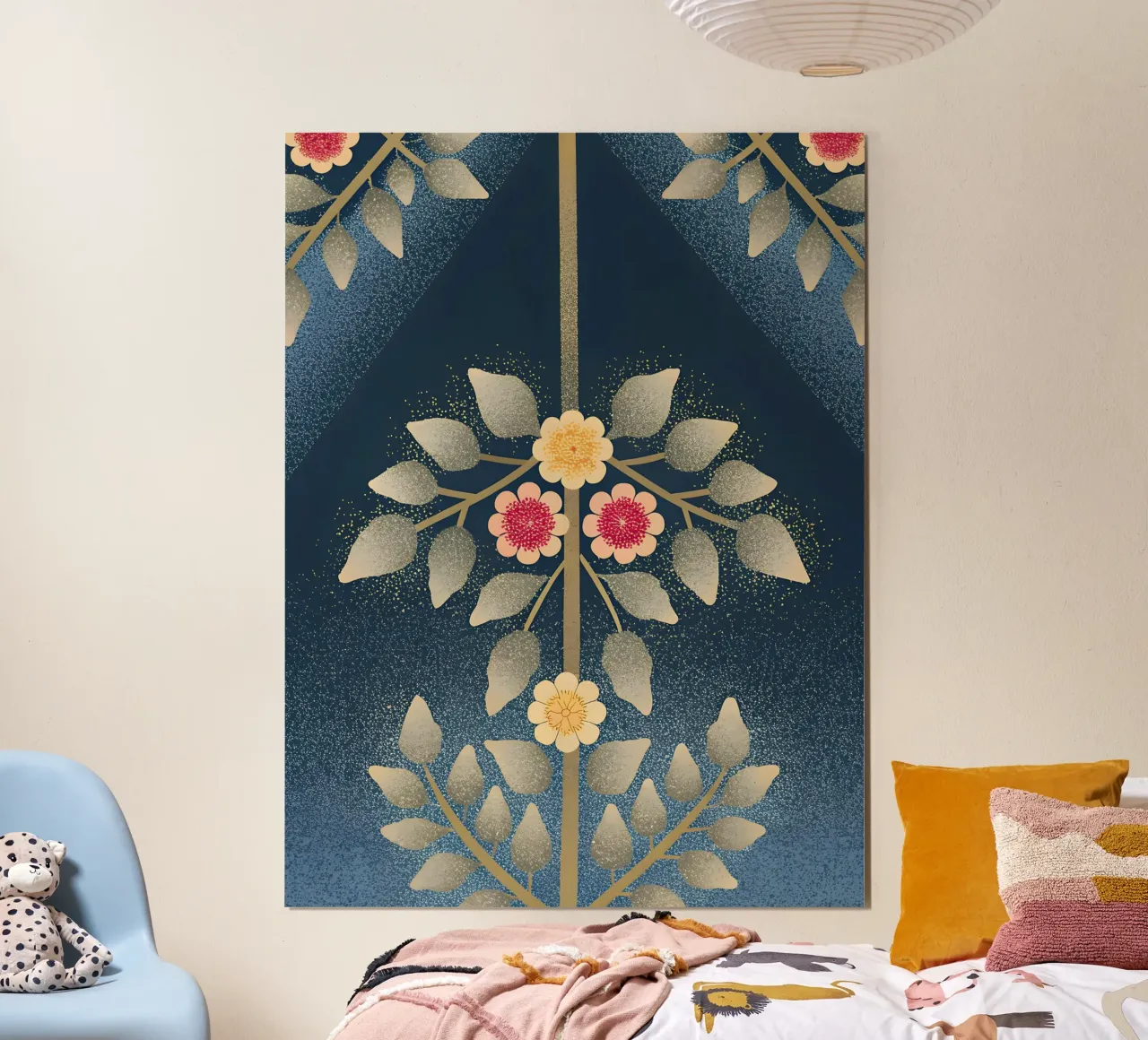 Fiore Pettern poster con telaio in alluminio da SOUL SHOP