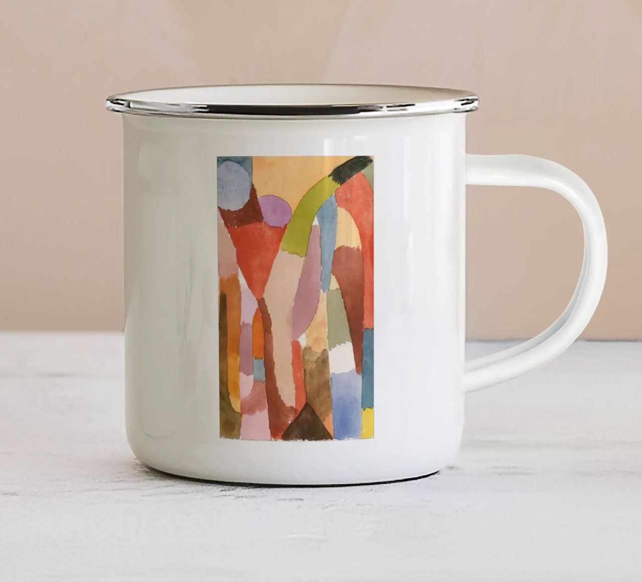 movement of vaulted chambers mug en émail de Melanie Tintilier