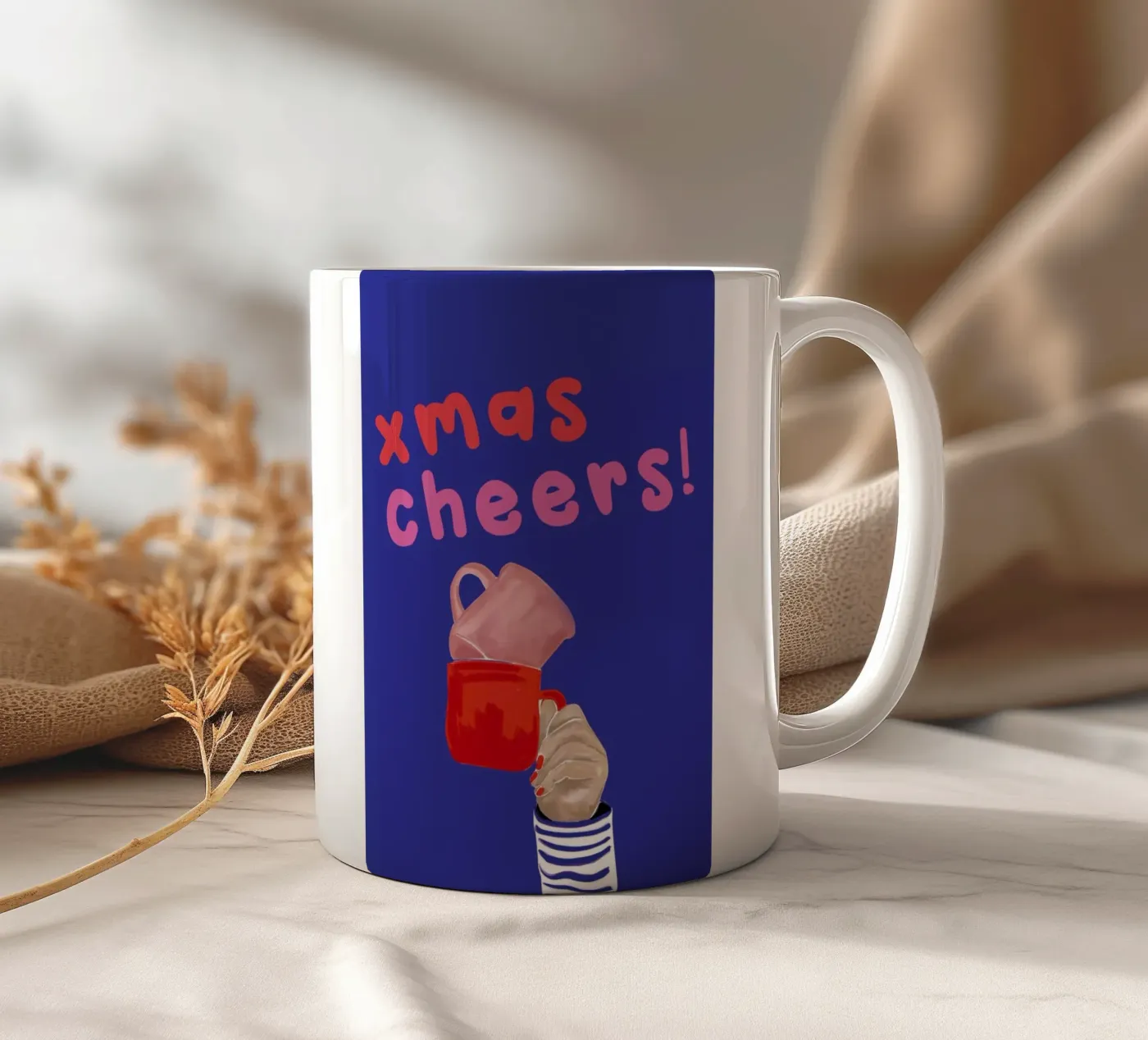 Cheers ceramic mug by XOXO Arte
