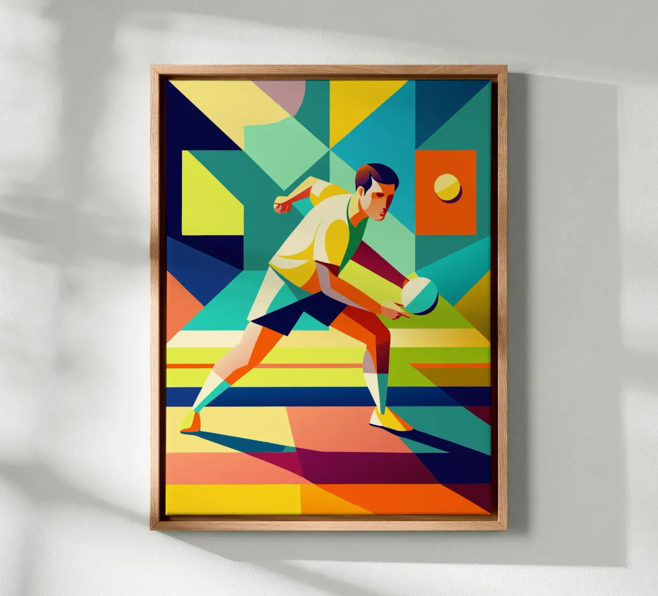 ping pong sport immaginazione vettoriale tela con Cornice a cassetta da Faiza