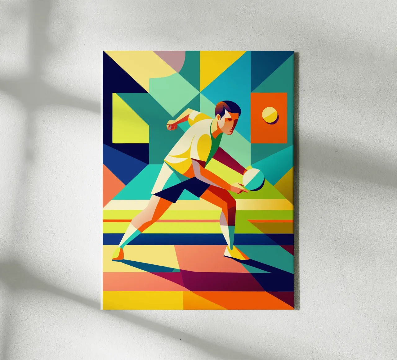 ping pong sport immaginazione vettoriale tela con Cornice a cassetta da Faiza