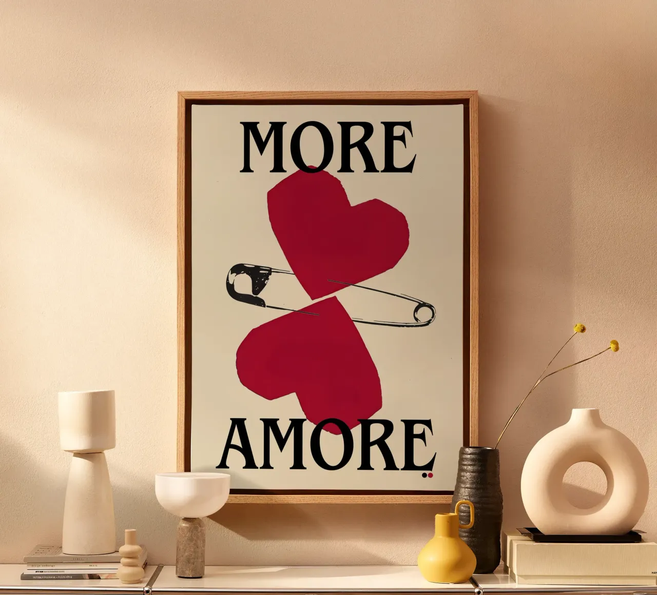 More Amore – Love, Louder tela con Cornice a cassetta da Attaboy Dsgn