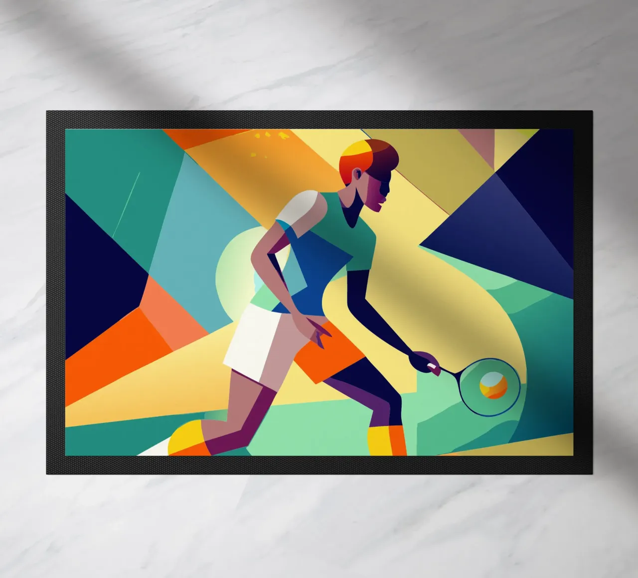 tennis sport vector imagination doormat by Faiza