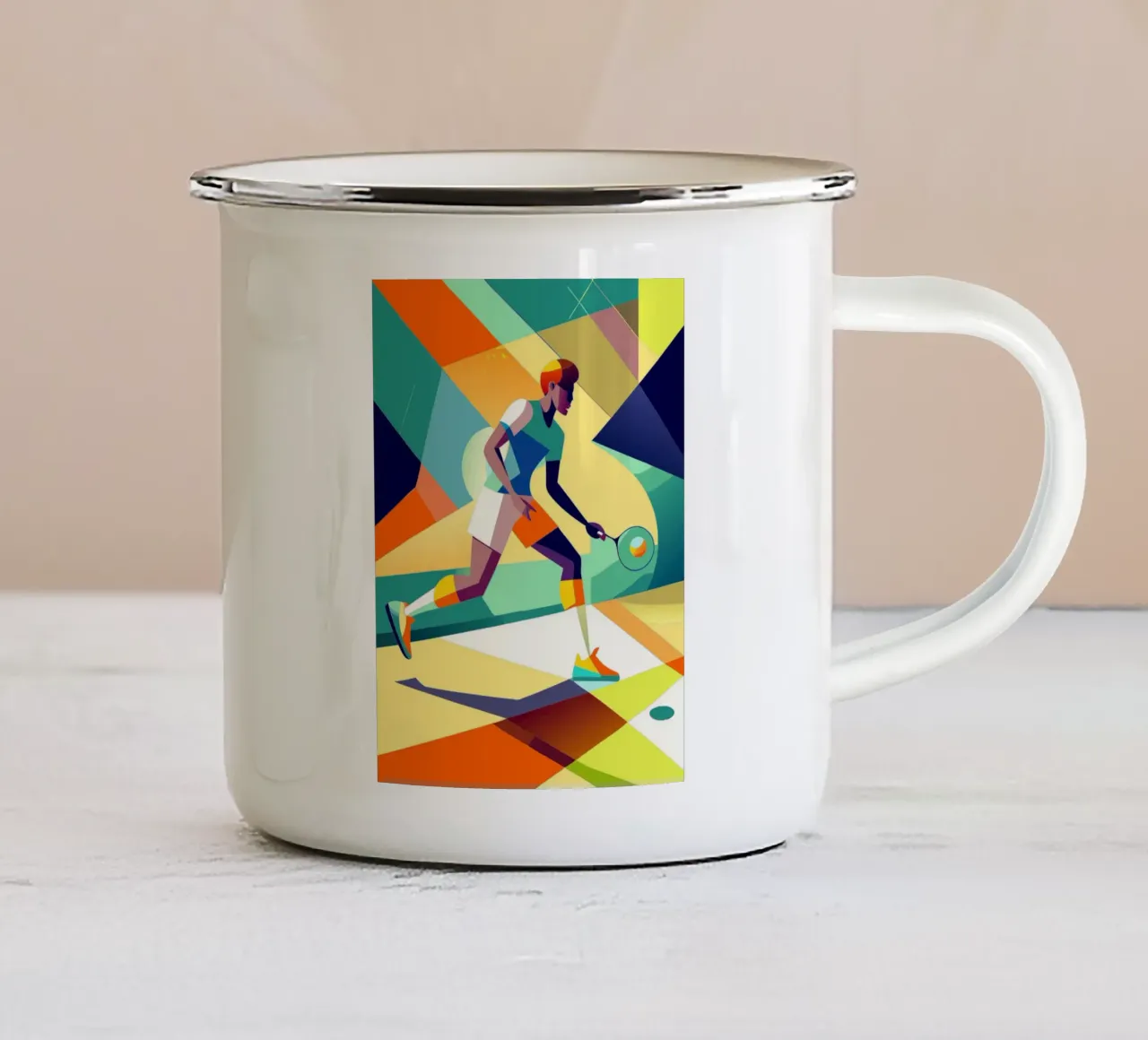 tennis sport vektor vorstellung Emaille Tasse von Faiza