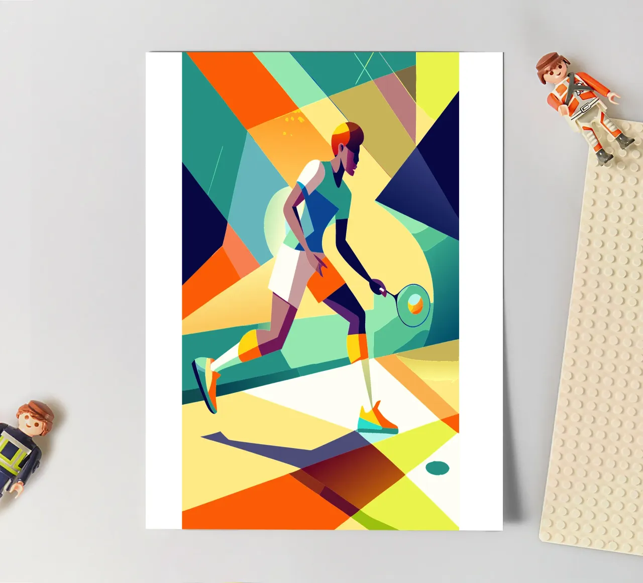 tennis sport vectoriel imagination planche autocollant de Faiza