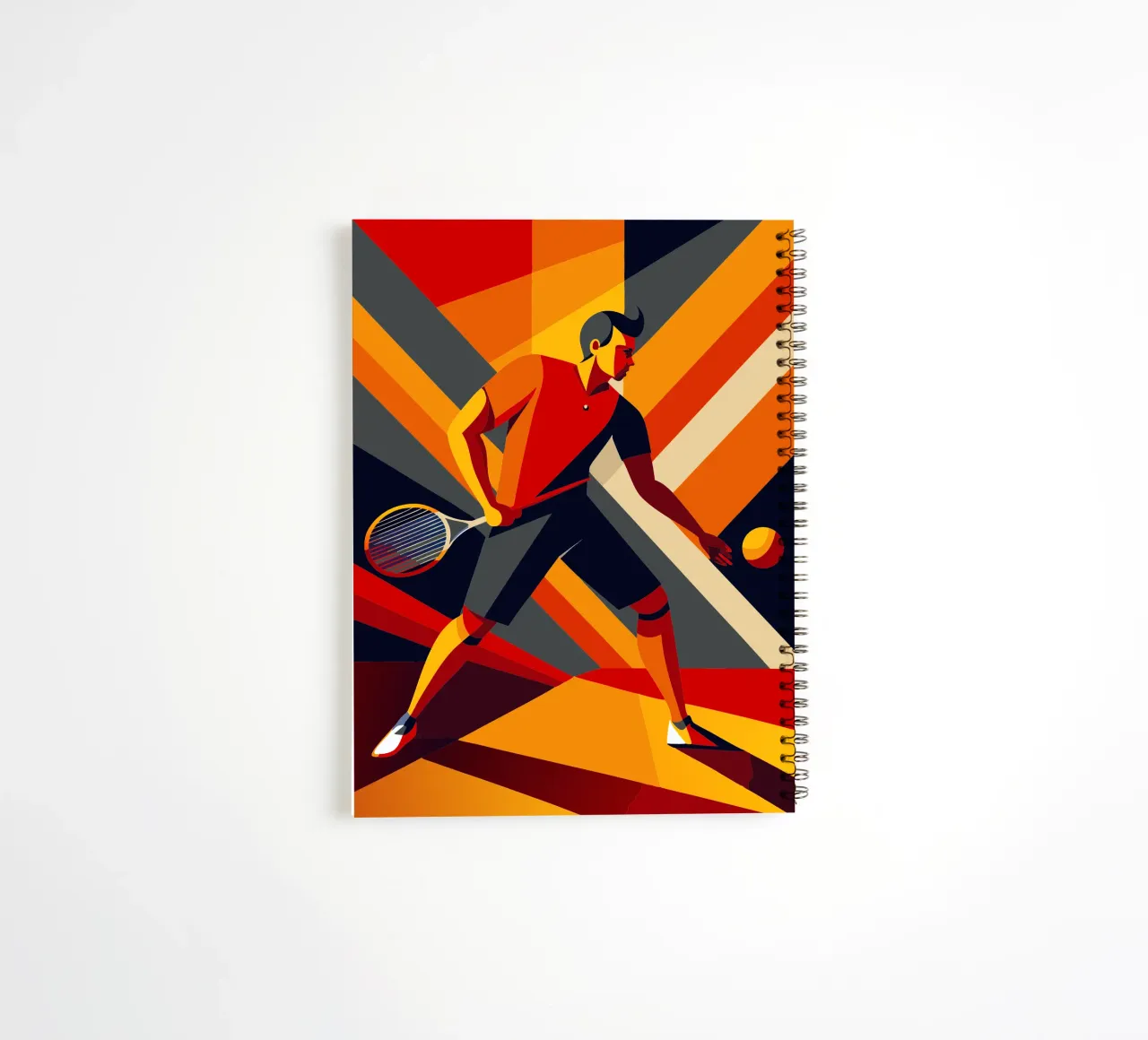 tennis sport vector imagination spiral notebook by Faiza