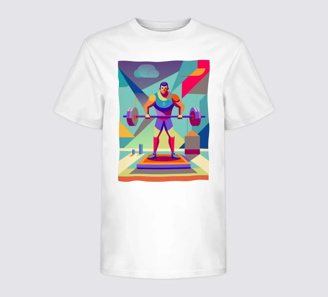 gewichtheffen sport vector verbeelding kinder t-shirt van Faiza