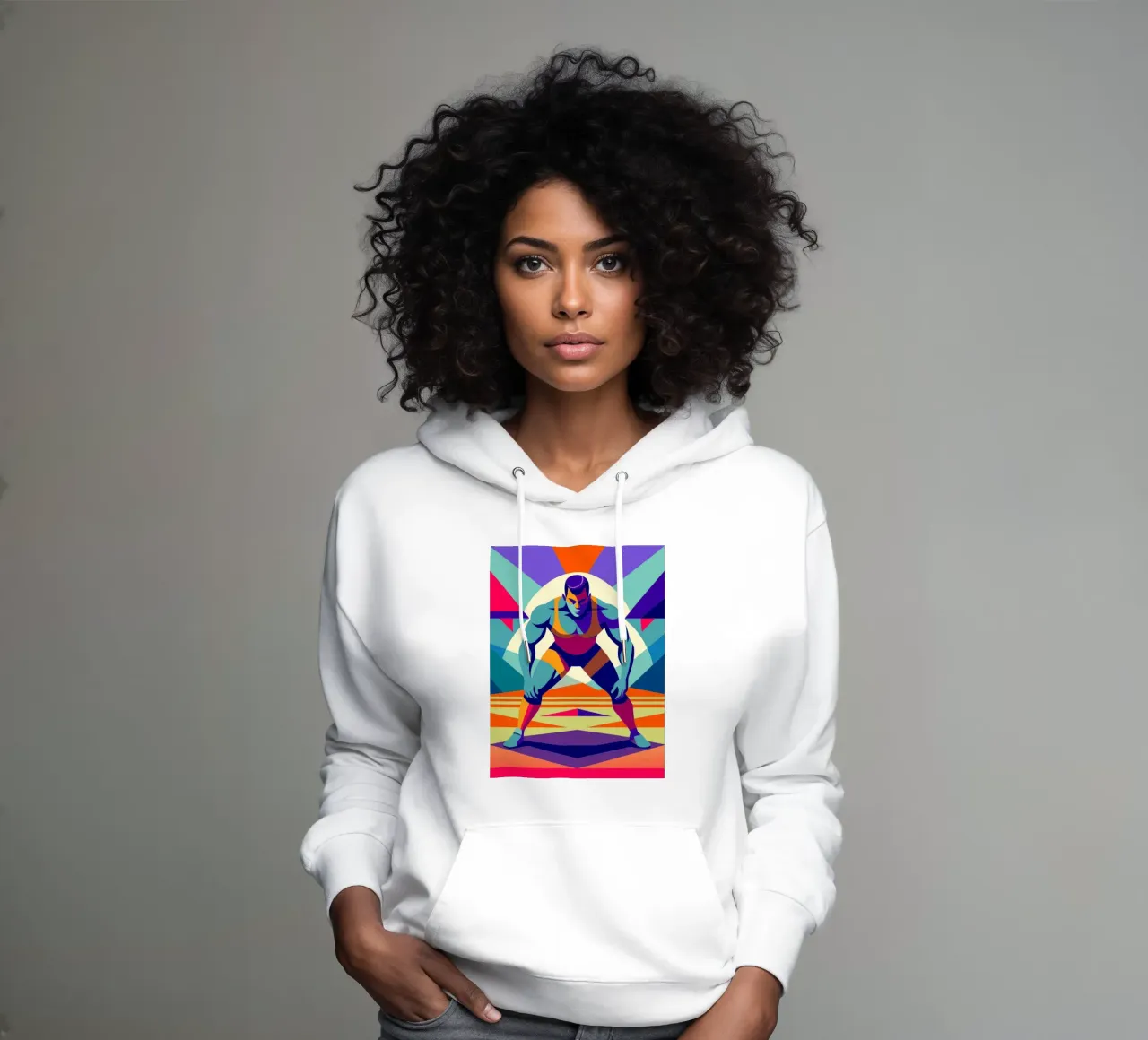 lucha libre deporte vector imaginación sudadera con capucha de Faiza