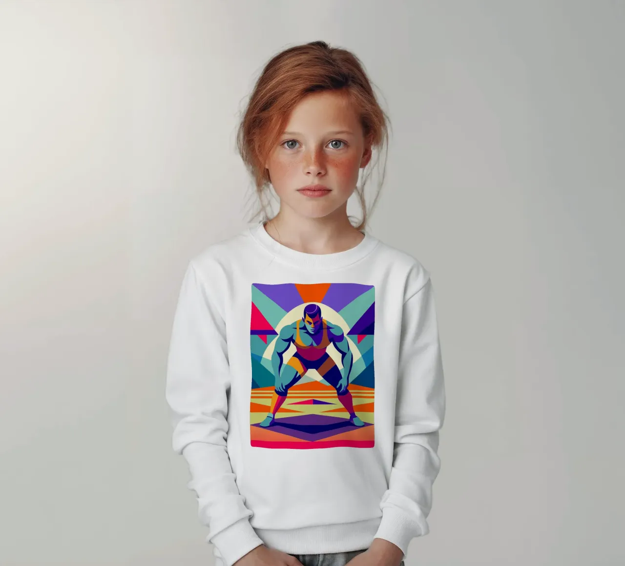 lucha libre deporte vector imaginación sudadera para niño de Faiza