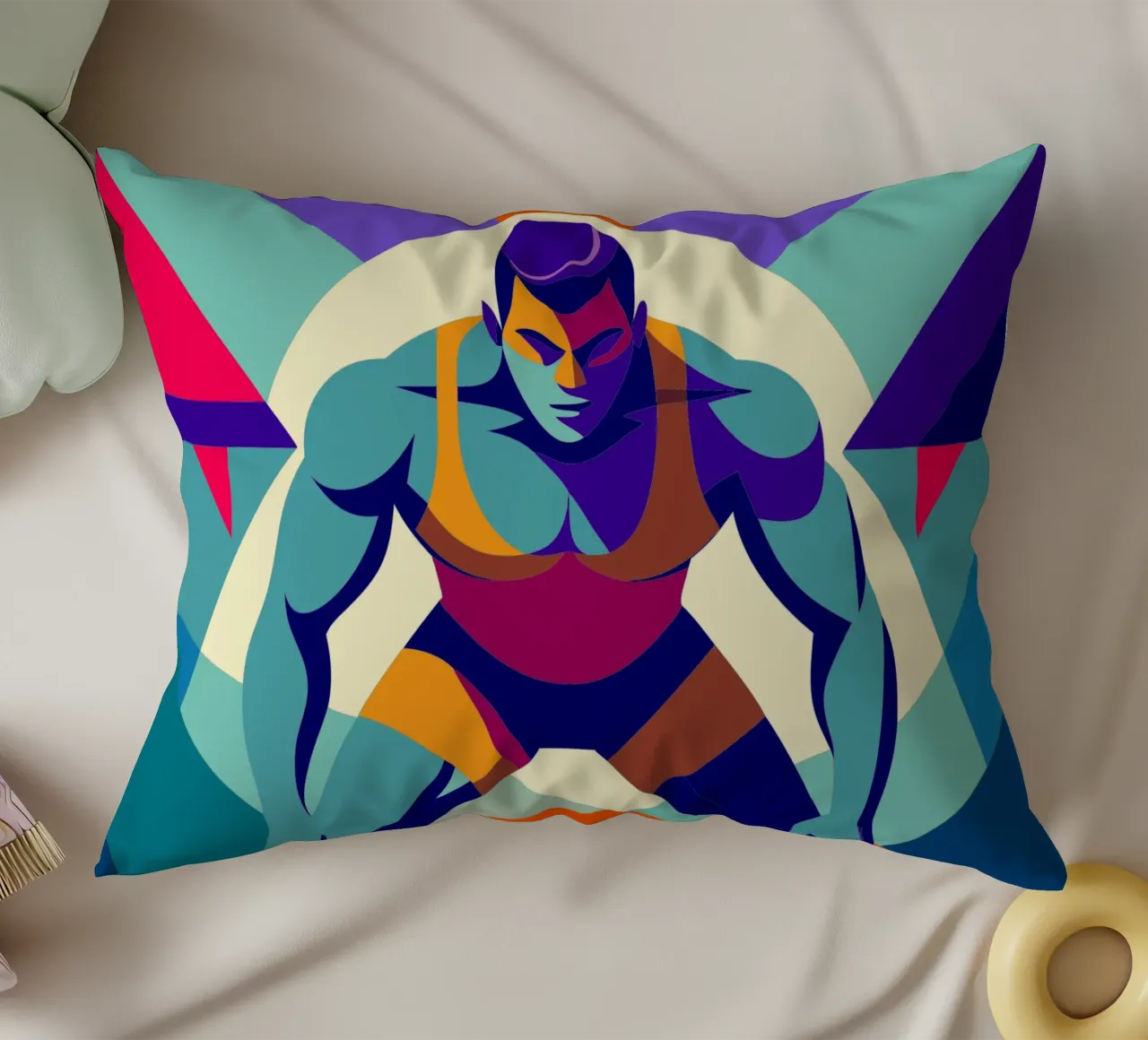 lucha libre deporte vector imaginación cojín de Faiza