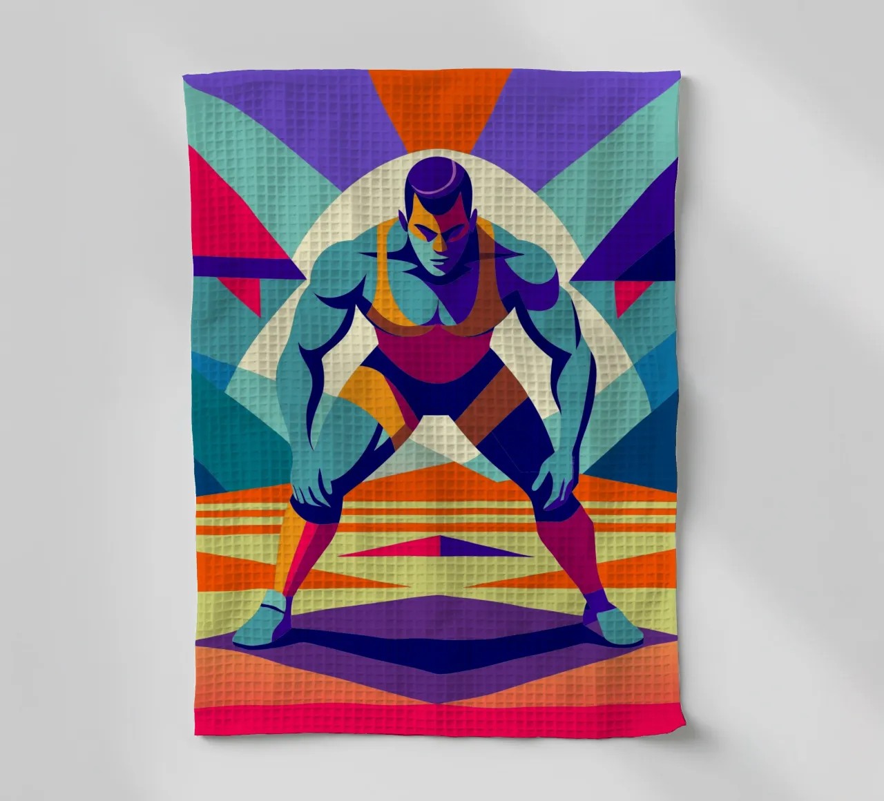 lucha libre deporte vector imaginación paño de cocina de Faiza