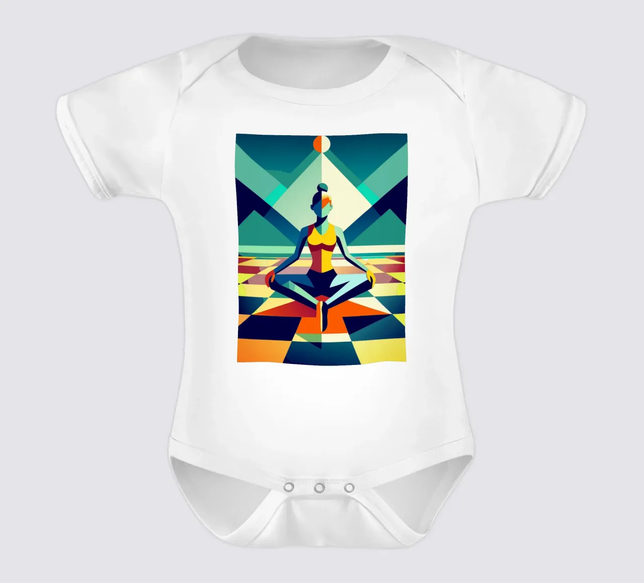 yoga sport immaginazione vettoriale body neonato maniche corte da Faiza