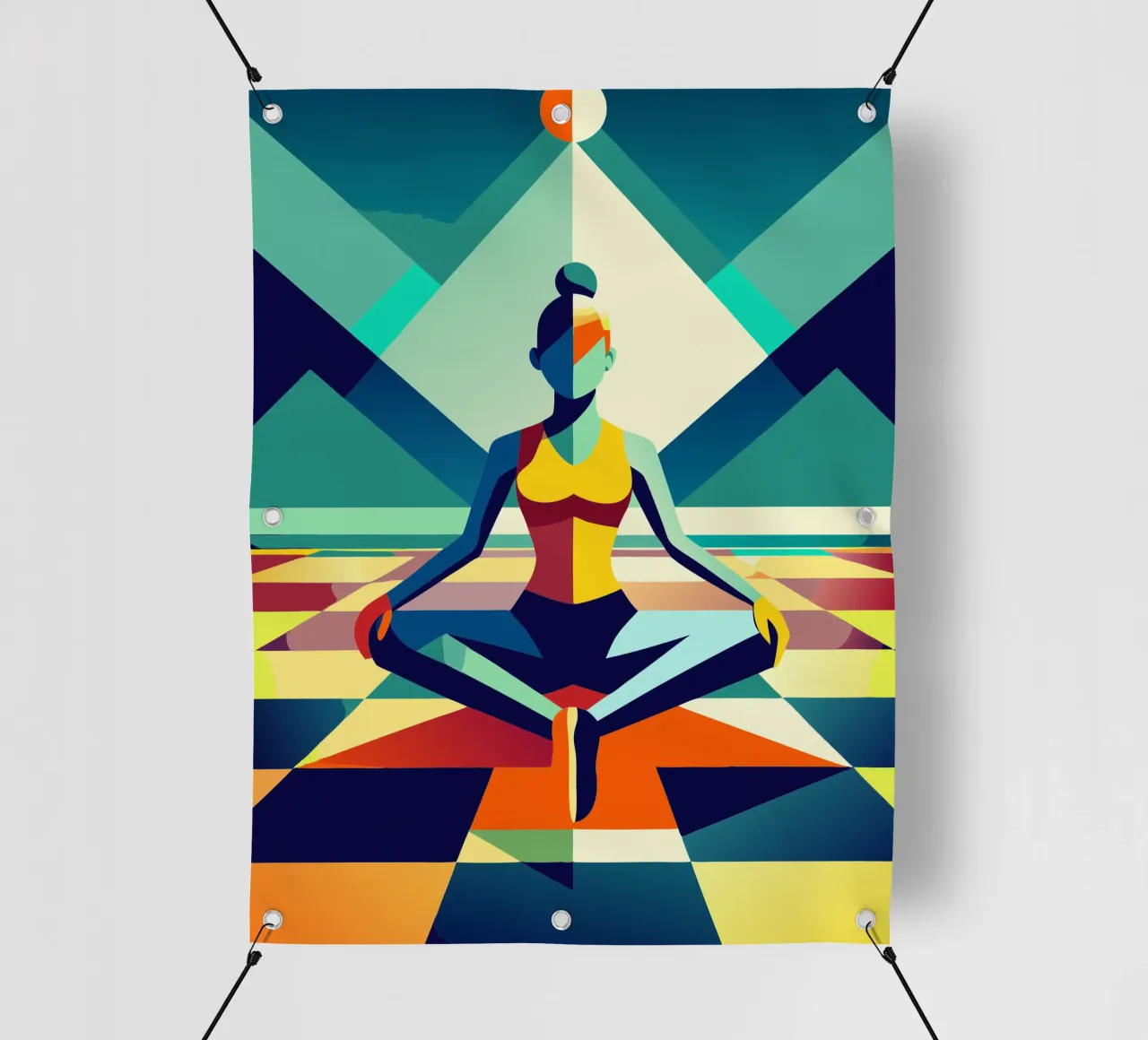yoga sport vector imagination pvc cover by Faiza