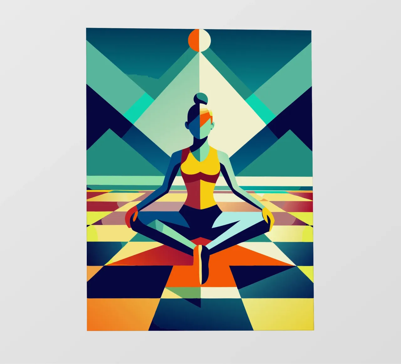 yoga sport vector imagination pvc cover by Faiza