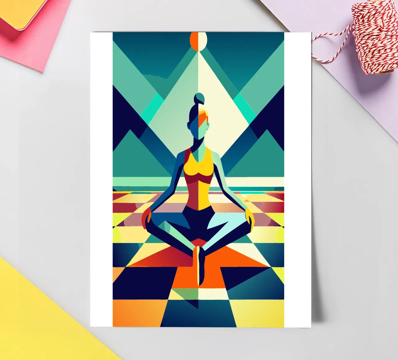 yoga sport vector imagination sticker sheet by Faiza