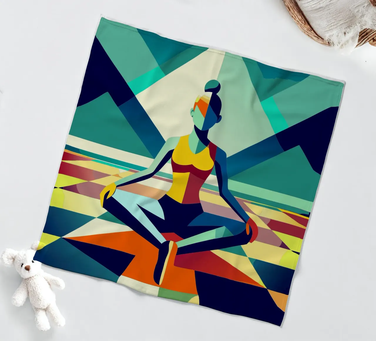 yoga deporte vector imaginación manta de franela de Faiza