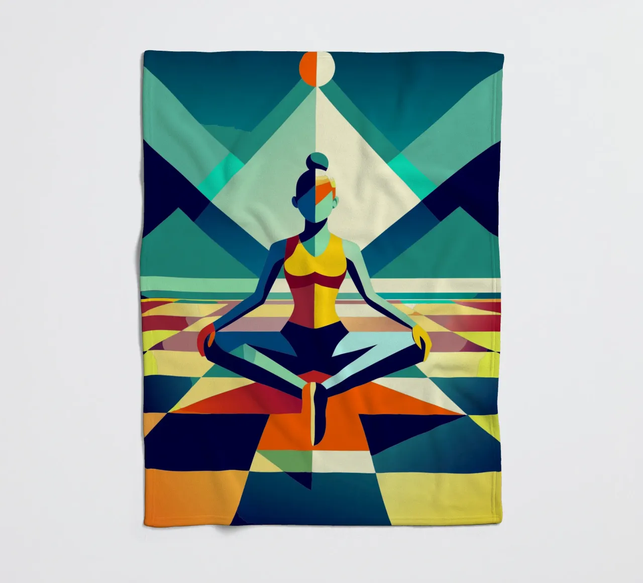 yoga deporte vector imaginación manta de franela de Faiza