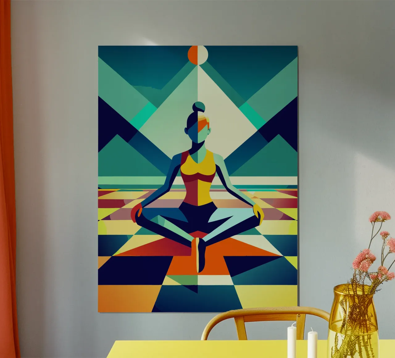 yoga sport immaginazione vettoriale poster da Faiza