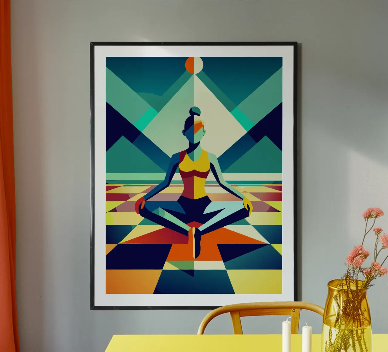 yoga sport immaginazione vettoriale poster da Faiza