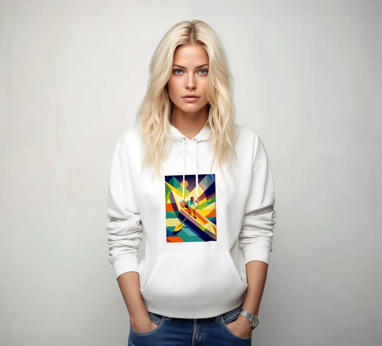 canoa deporte vector imaginación sudadera con capucha de Faiza