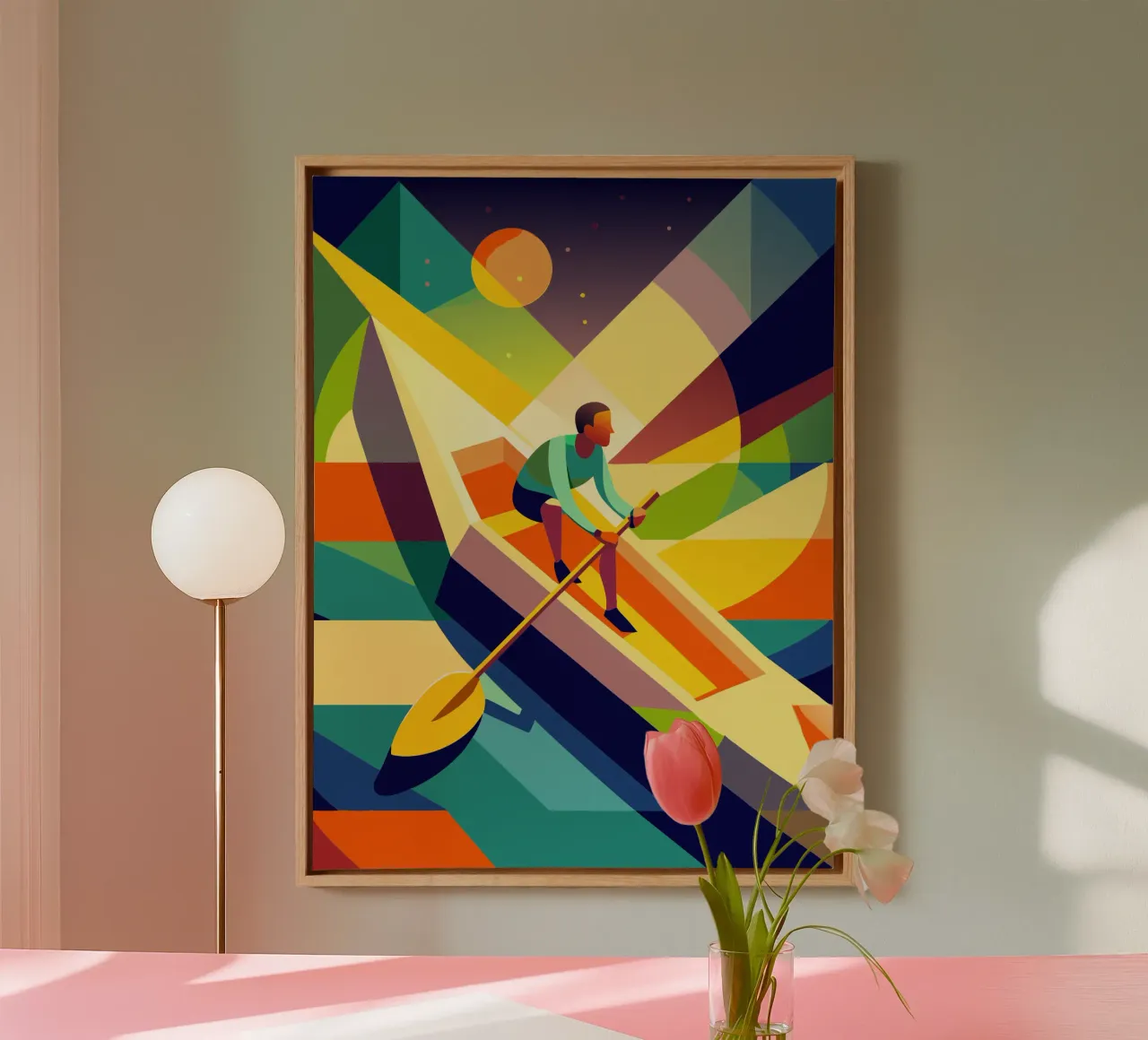 canoe sport vector imagination canvas by Faiza