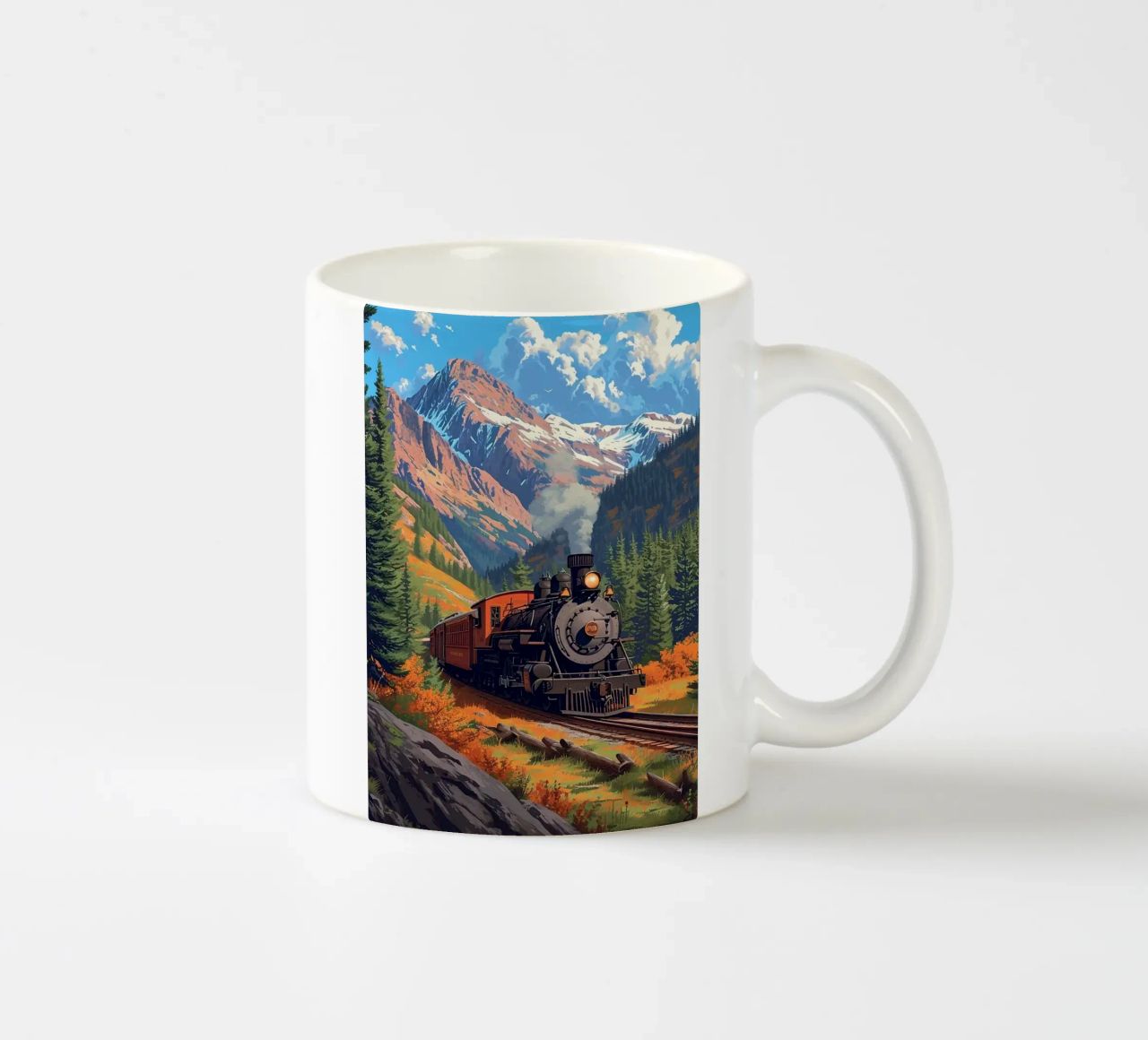 Treno locomotiva retrò tazza in ceramica da Michael Wiese