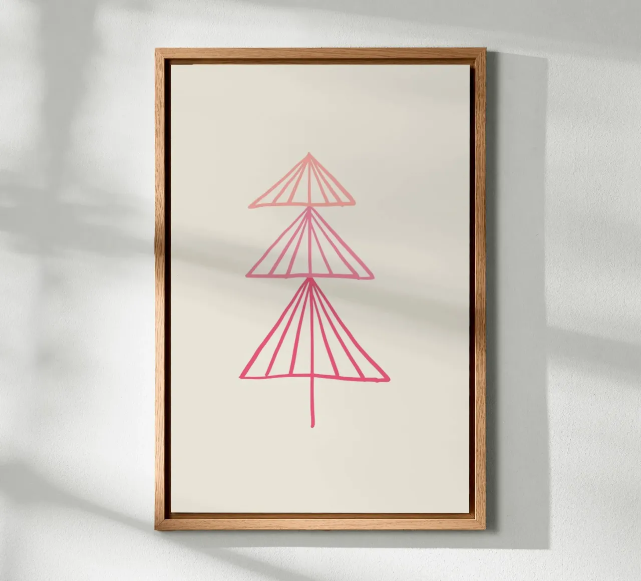 Blush Tree canvas with Floater frame by KRUTH DESIGN