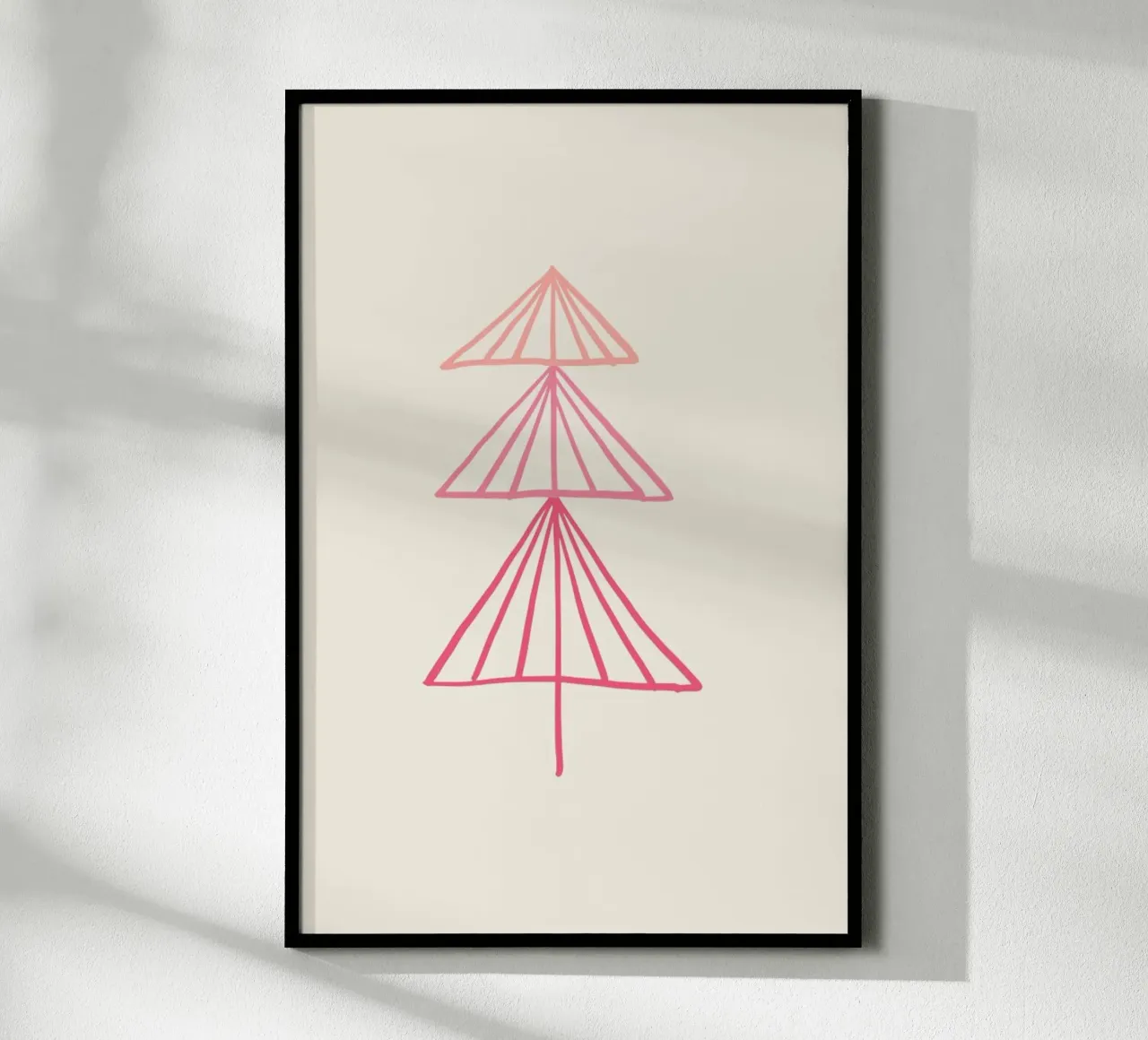 Blush Tree poster con telaio in legno da KRUTH DESIGN