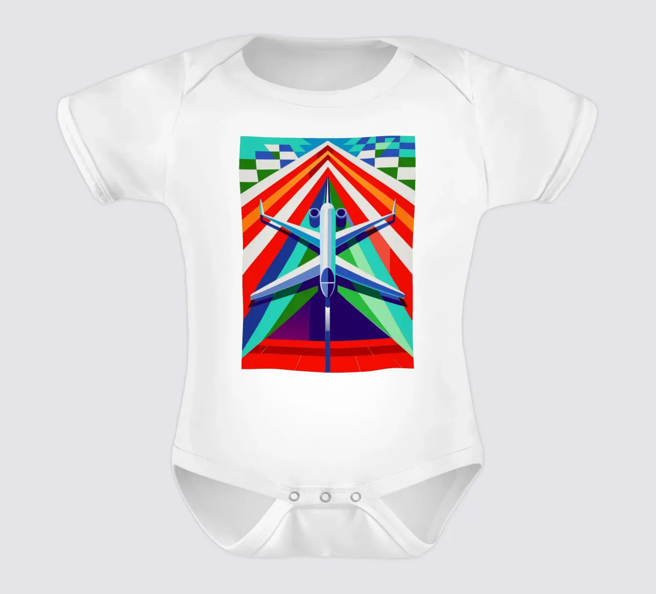 vettore aereo body neonato maniche corte da Elfath