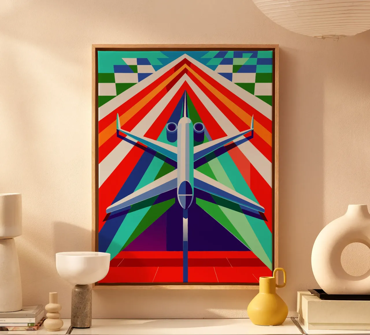 vliegtuigvector canvas met Baklijst van Elfath