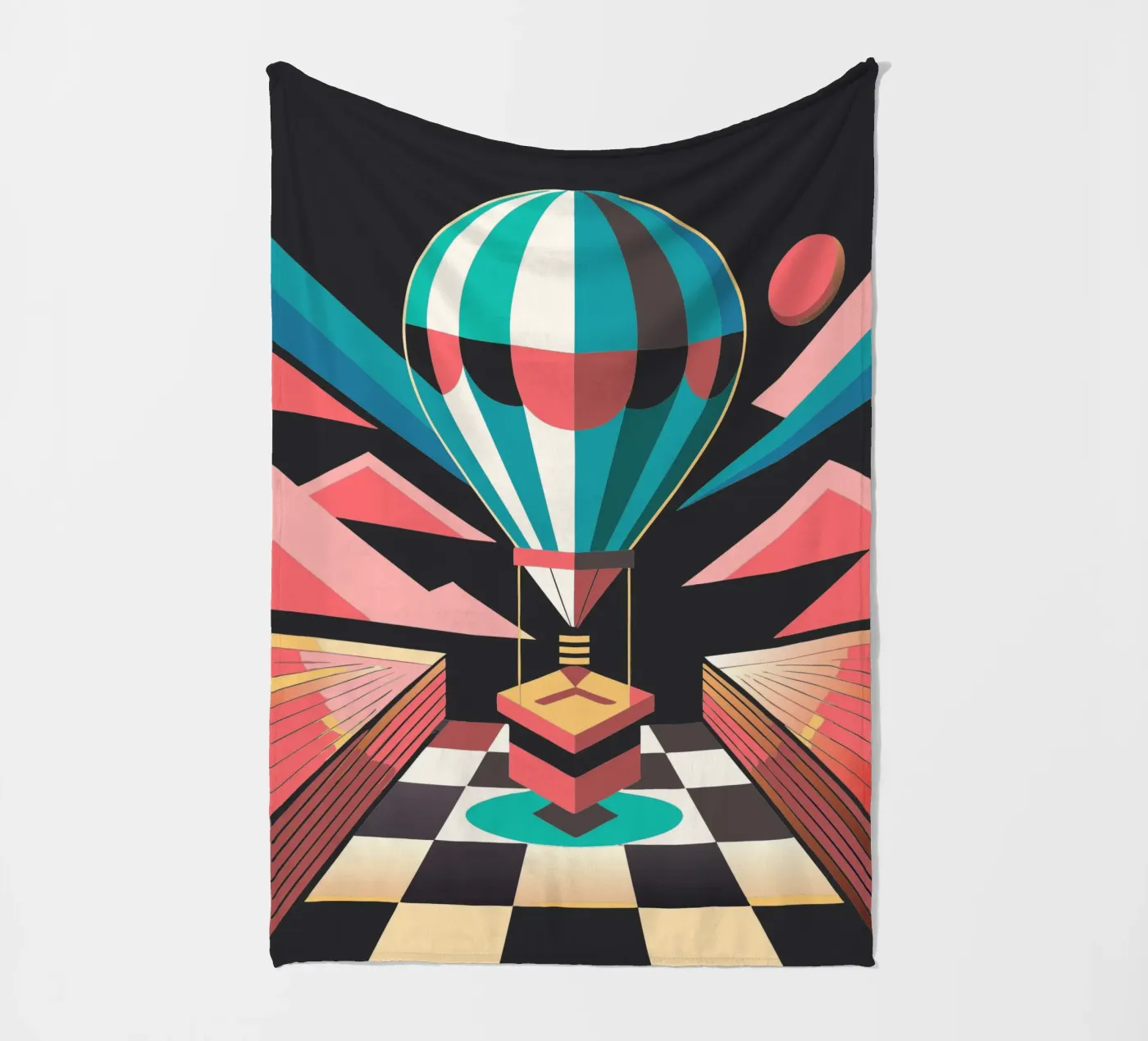 air baloon vector fleecedeken van Elfath