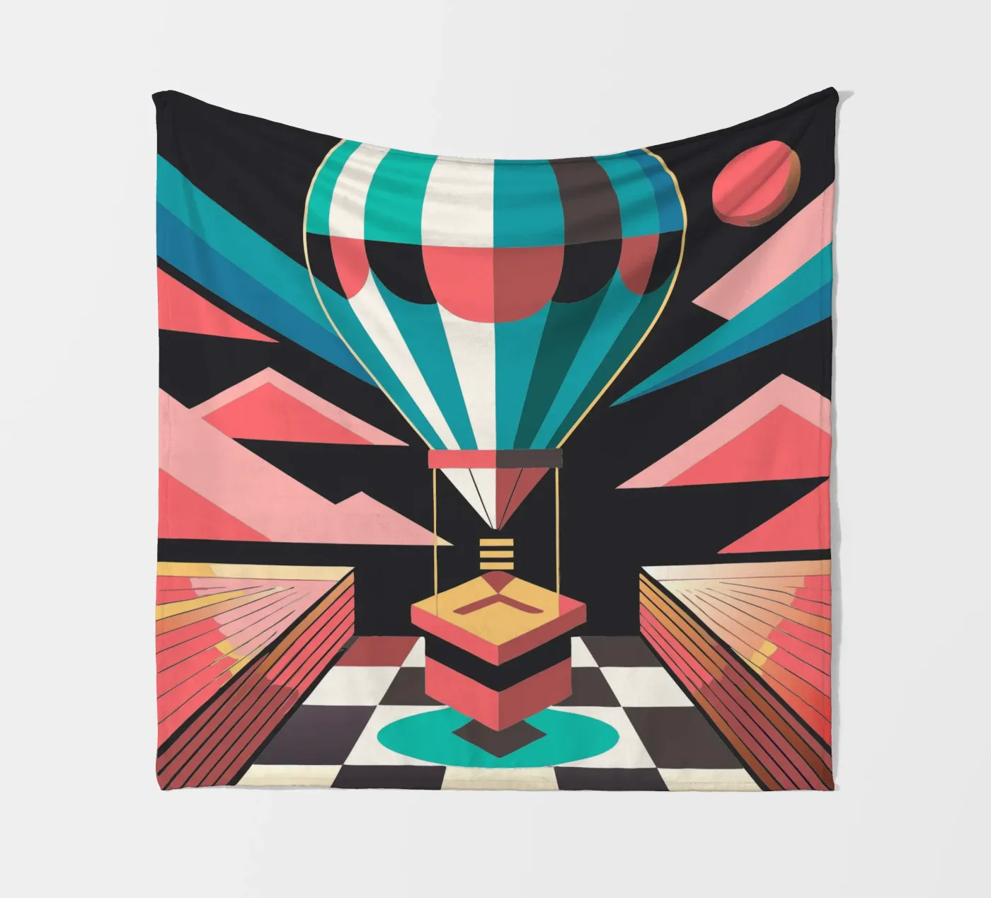 air baloon vector fleecedeken van Elfath