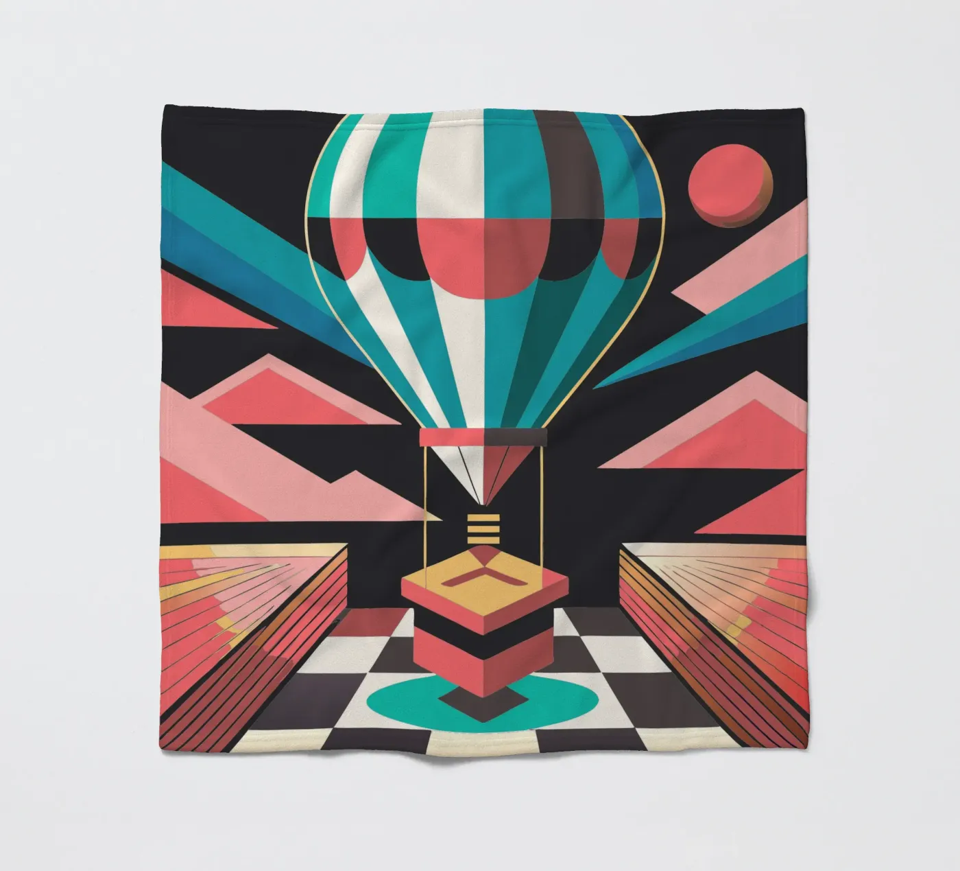 air baloon vector fleecedeken van Elfath