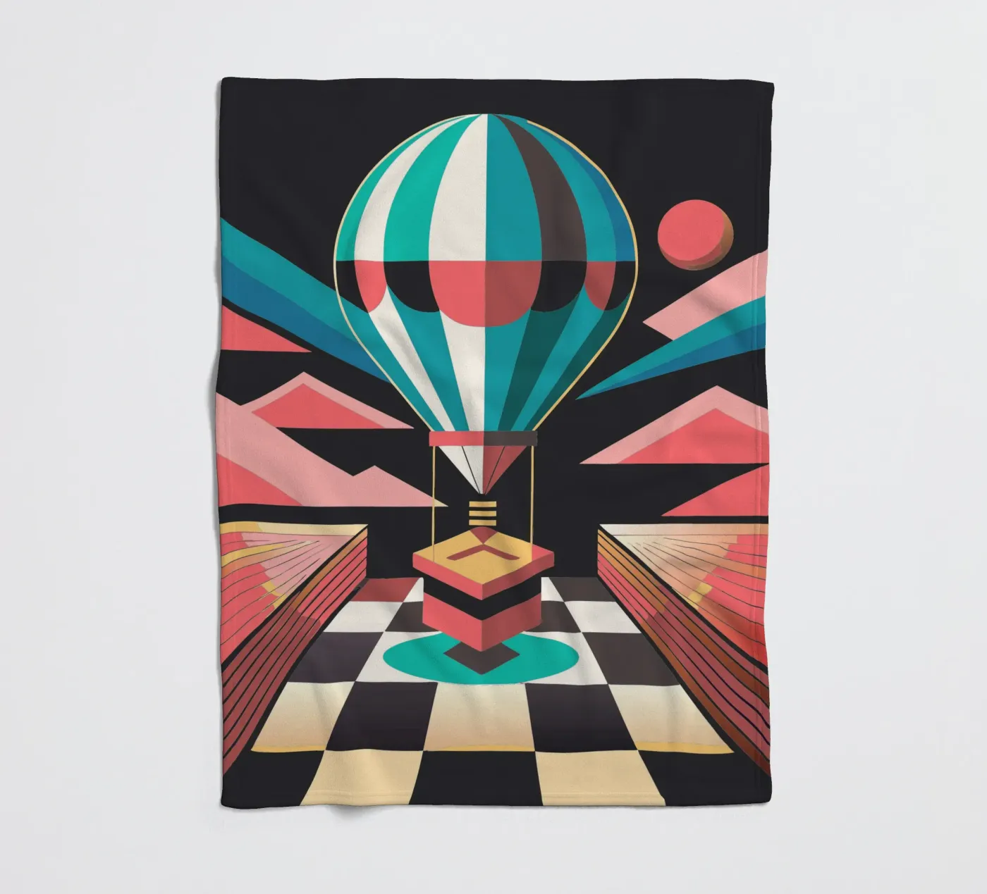 air baloon vector fleecedeken van Elfath