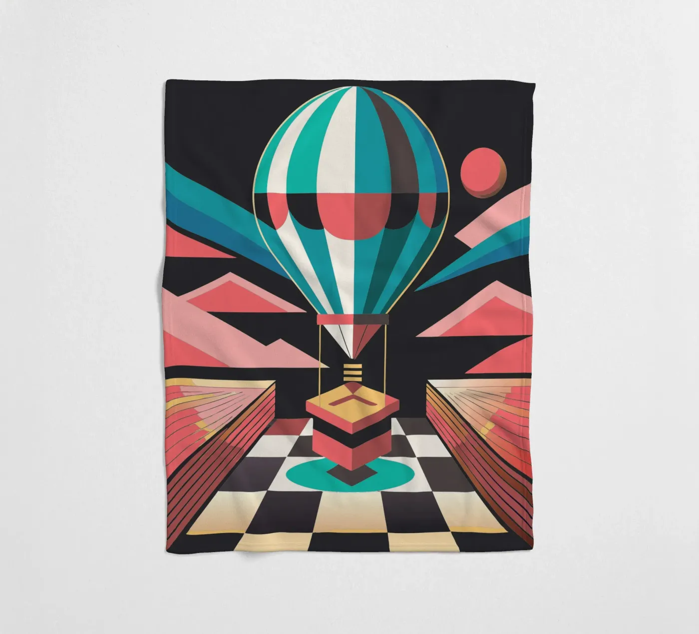 air baloon vector fleecedeken van Elfath
