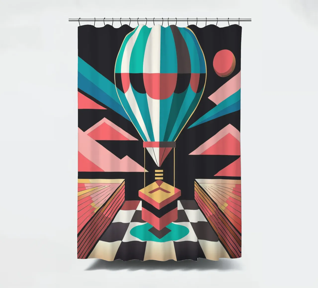 vettore baloon aereo tenda da doccia da Elfath