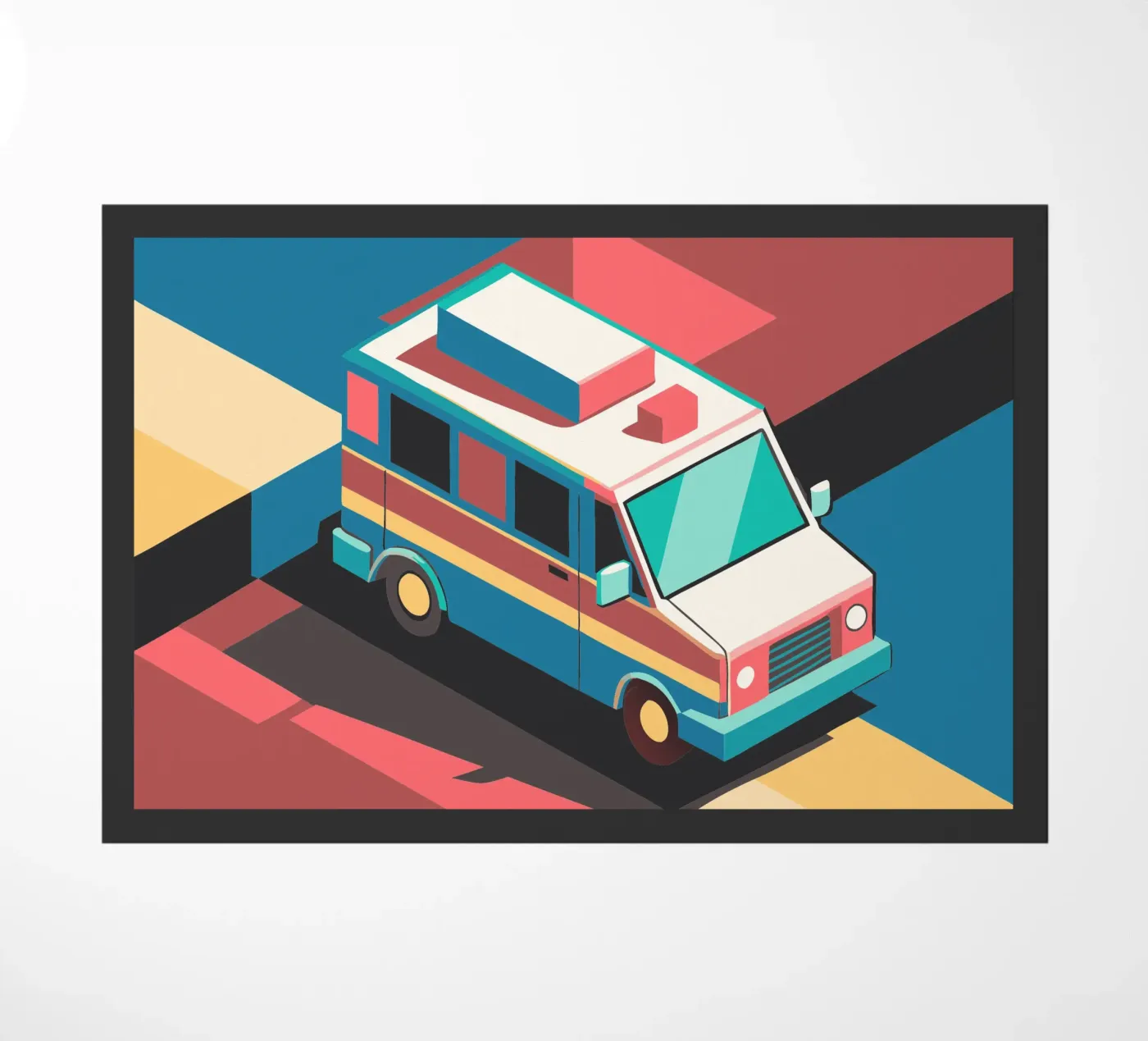 Krankentransport-Vektor Fußmatte von Elfath