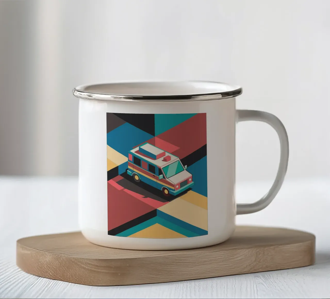 vettore ambulanza tazza in smalto da Elfath