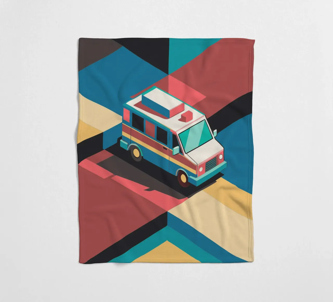 ambulance vector fleece blanket by Elfath