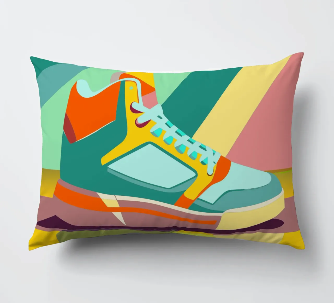 basketball shoes vector decorative cushion by Elfath