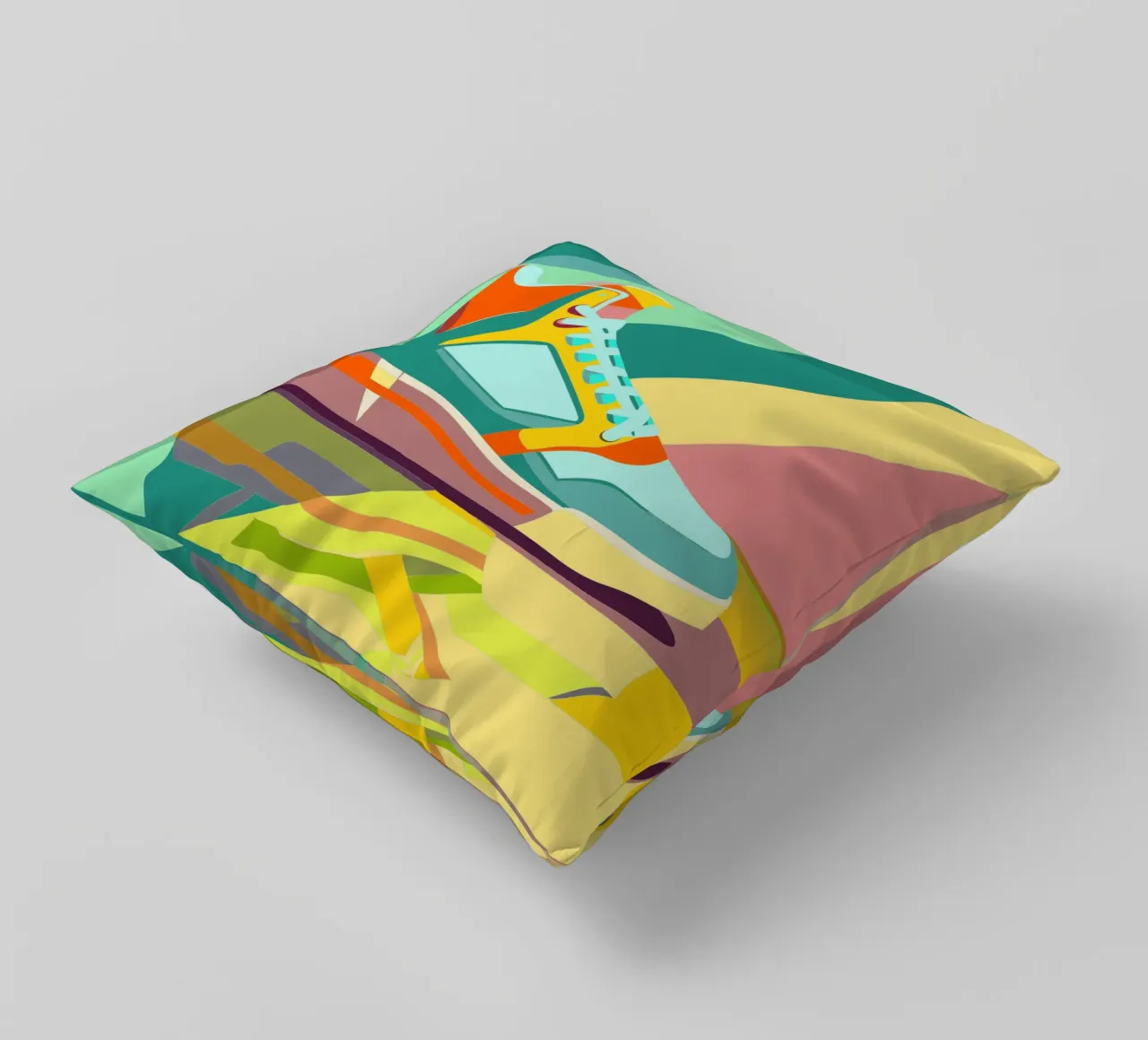 basketball shoes vector decorative cushion by Elfath