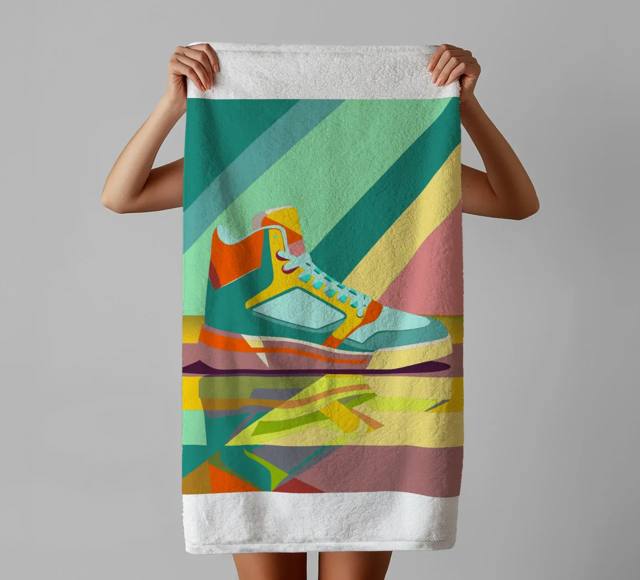 basketbalschoenen vector badhanddoek van Elfath