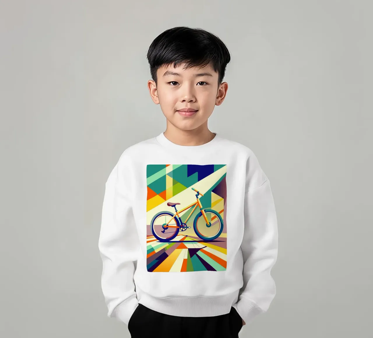 vector bicicleta sudadera para niño de Elfath