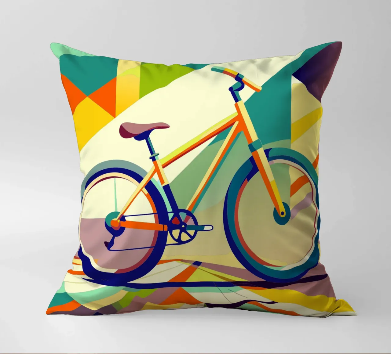 bicycle vector decorative cushion by Elfath
