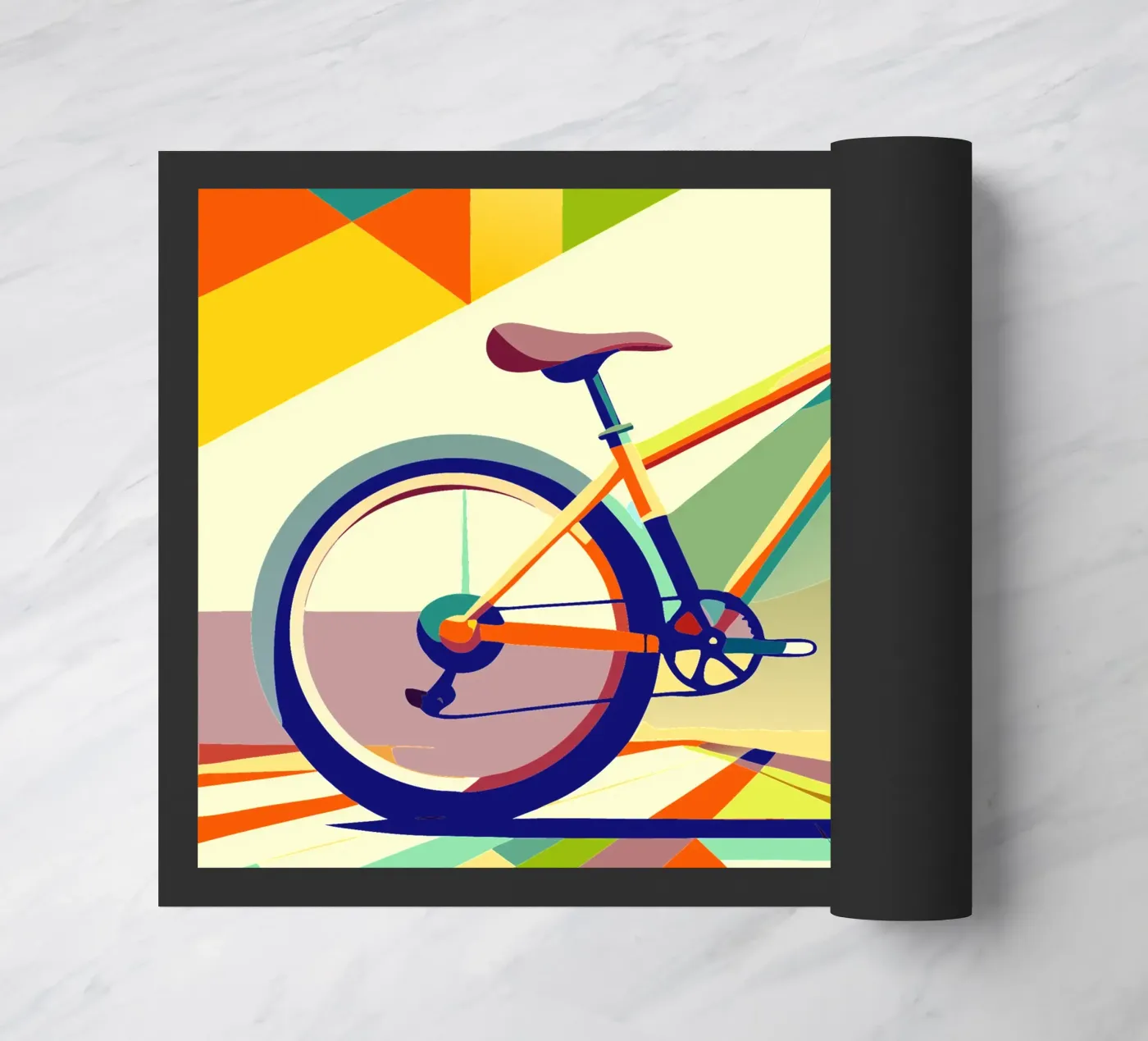 bicycle vector doormat by Elfath