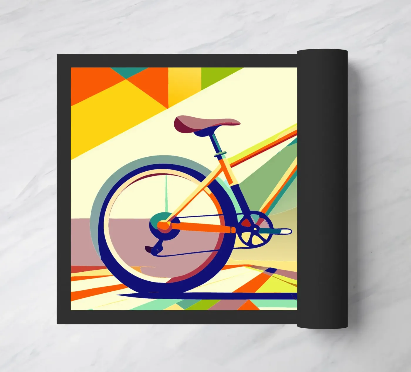 bicycle vector doormat by Elfath