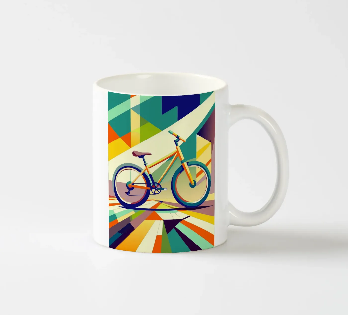 bicycle vector ceramic mug by Elfath