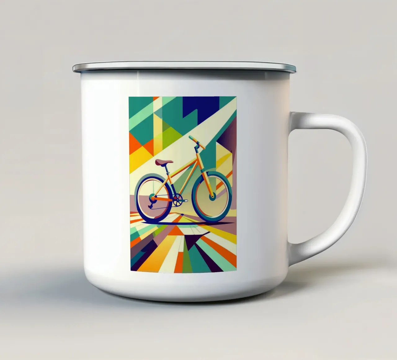 bicicletta vettoriale tazza in smalto da Elfath