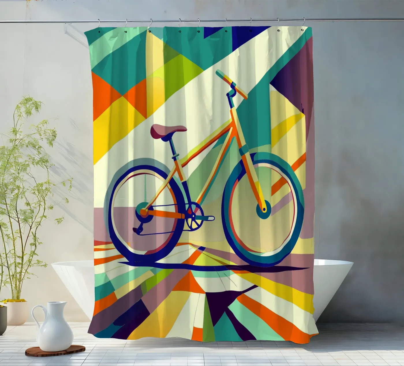 fiets vector douchegordijn van Elfath