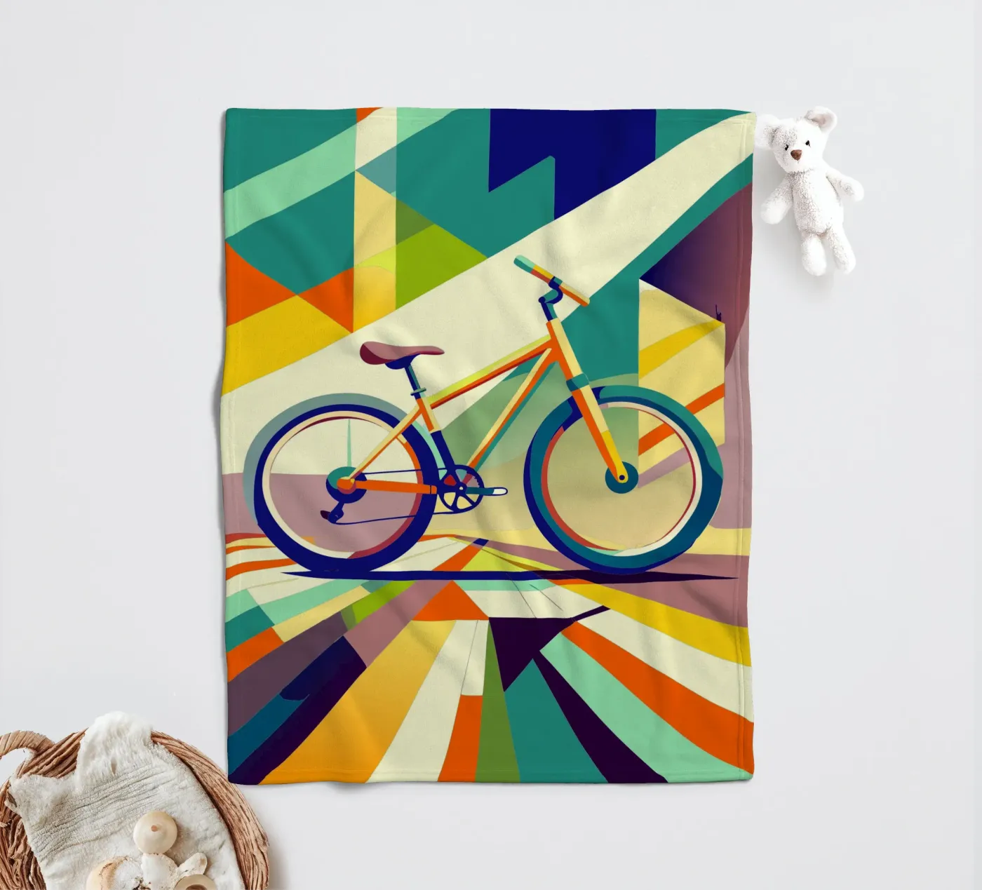 fiets vector fleecedeken van Elfath